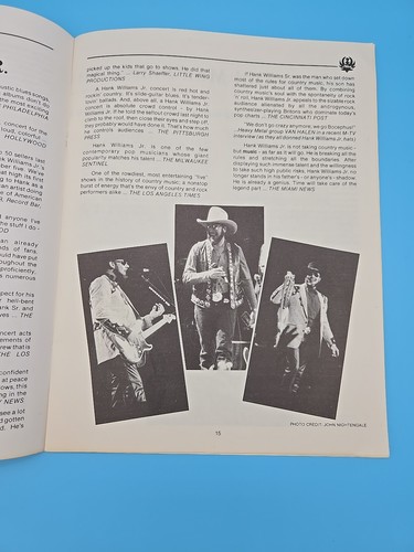 Bocephus News Fan Club Magazine Spring Summer 1989 Hank Williams Jr + Photo - Picture 10 of 13