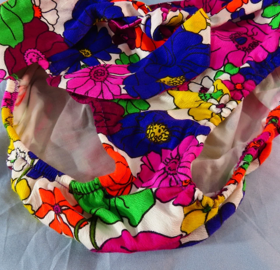 TRAJE DE BAÑO BIKINI DE COLECCIÓN Ditsy Floral CORBATA CINTURA INFERIOR Sujetador Bala PIN-UP talla 5/28 Foto 4 de 4