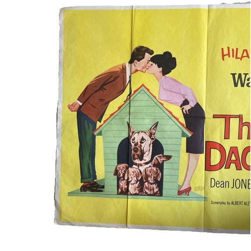 DISNEY THE UGLY DACHSHUND MOVIE POSTER UK - 1965 ORIGINAL 40" X 30" QUAD VGC - Picture 2 of 13