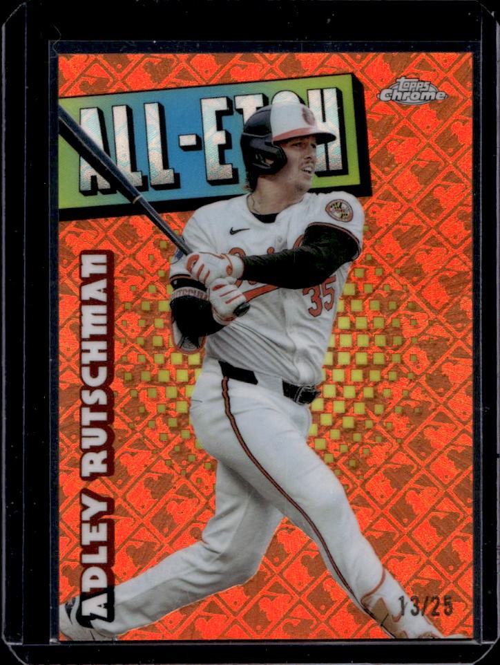 2025 Topps Chrome LogoFractor Adley Rutschman All-Etch Orange Refractor #13/25