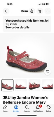 JBU by Jambu Women's Bellerose Encore Mary Jane Red B4BRE03