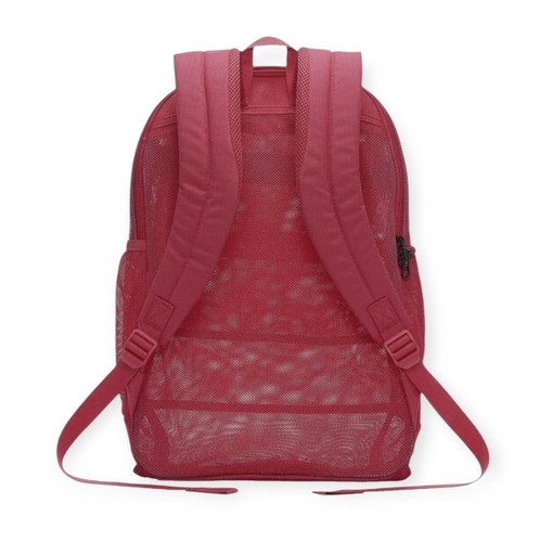 Nike Brasilia Mesh Training Backpack (26L) School Bag Rush Pink NEW BA6050-666 - Picture 3 of 5
