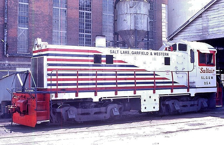 Salt Lake, Garfield & Western Ry # D.S.4, ALCO, diesel locoOrig 35mm Color slide