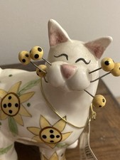 Whimsiclay Fancy Felines By Amy Lacombe Cat Figure Sunflower