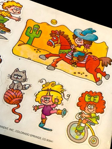 Vintage Current Inc Stickers Lot 5 Sheets 80s Dragons Silly Animals Fantasy USA - Picture 22 of 22