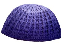 Crochet Handmade Unisex Beanie/Hat Purple Ombre Waffle Stitch Design
