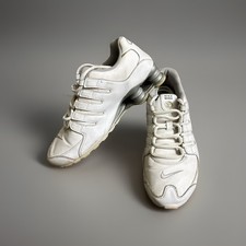 Nike Shox NZ SI Plus GS White Neutral Grey 317929-106 Youth Size 6Y Wmn Sz 7.5