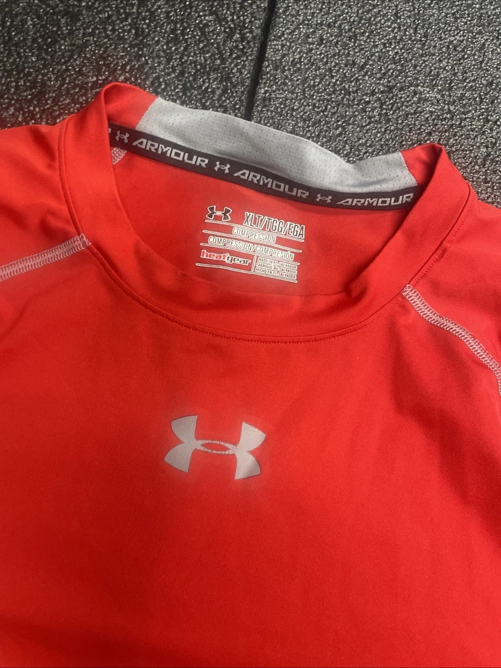 Camisa de compresión Under Armour roja de manga larga para hombre - Heat Gear - talla XL Foto 2 de 4