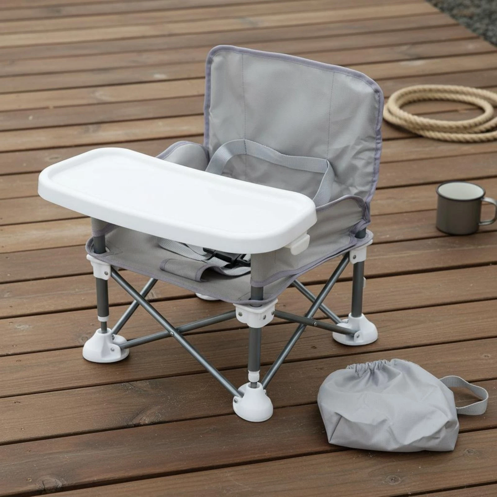 Baby Camping Chair Removable Tray Portable Infant Seat Safety Strap for Infants
Opens in a new windo