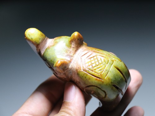 China Folk Dynasty Ancient Old Jade Stone Elephant God Statue Amulet Pendant A - Picture 9 of 11