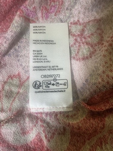 Urban Outfitters Women Size Large Smocked Boho Floral Print Crop Top - Picture 9 of 11