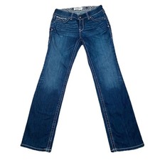 Ariat Jeans Womens 31 30x31.5 Blue Real Denim Ocean Straight Icon Mid Rise