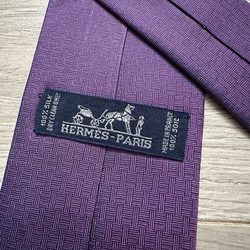 Hermes Paris 428858T02 100%Silk Tie Very Rare - Picture 8 of 11