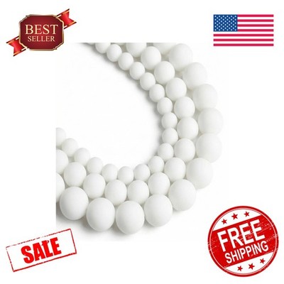 Yochus White Agate gemstone beads 10mm