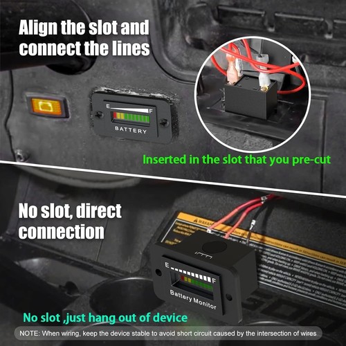 Golf Cart Battery Monitor for 12V-72V Lead-Acid & Lithium Ion with LED Indicator - Picture 8 of 8