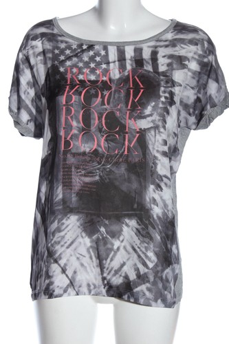 CAT NOIR Blusa de manga corta Mujeres Talla EU 36 gris claro-negro-rosa - Imagen 4 de 5