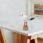 2 Pcs Seagull Figurine Beach Decoration Home Coastal Statue with Long Legs