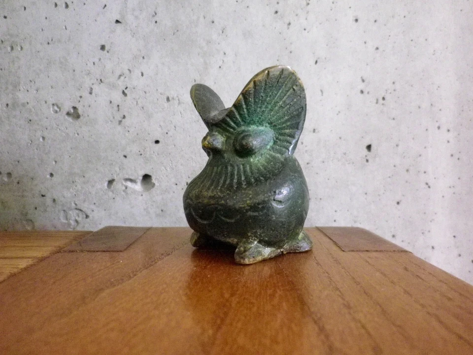 Petite chouette en bronze vintage - Photo 3/4