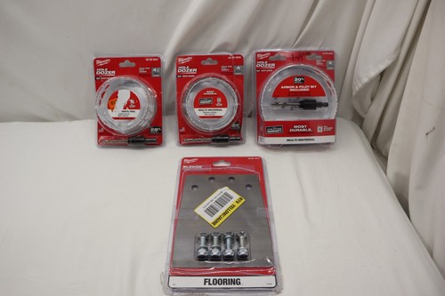 MILWAUKEE (4) ASSORTED SIZES HOLE SAWS,SCRAPER REPLACEMENT KIT - NEW OPEN BOX