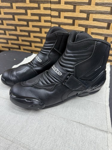 Alpine Stars SMX-1R Mens Boots Leather Motorcycle, Size 45 EU, 10.5 US - EUC