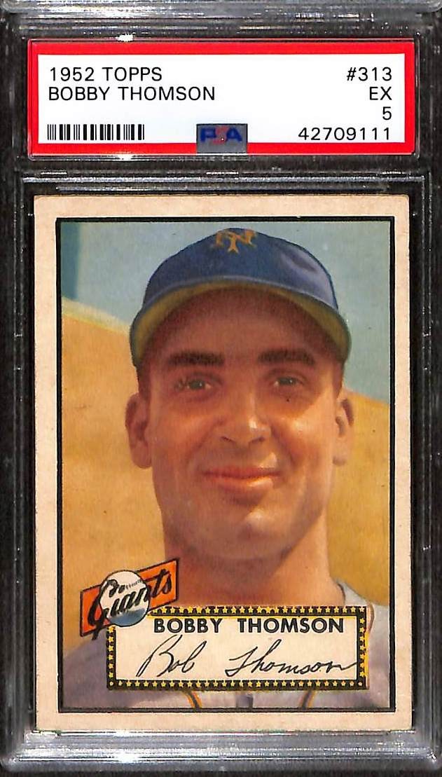 1952 Topps #313 BOBBY THOMSON PSA 5 EX 42709111