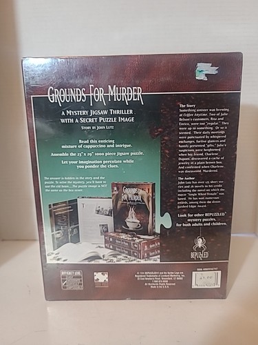 Bepuzzled VTG Mystery Puzzle Grounds for Murder 1000 Pc Secret Puzzle Image - Picture 2 of 2