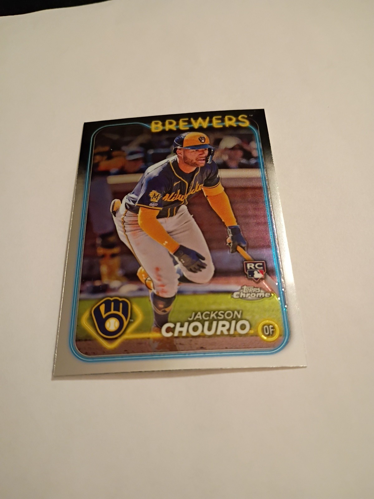 JACKSON CHOURIO 2024 TOPPS CHROME #161 ROOKIE RC BREWERS