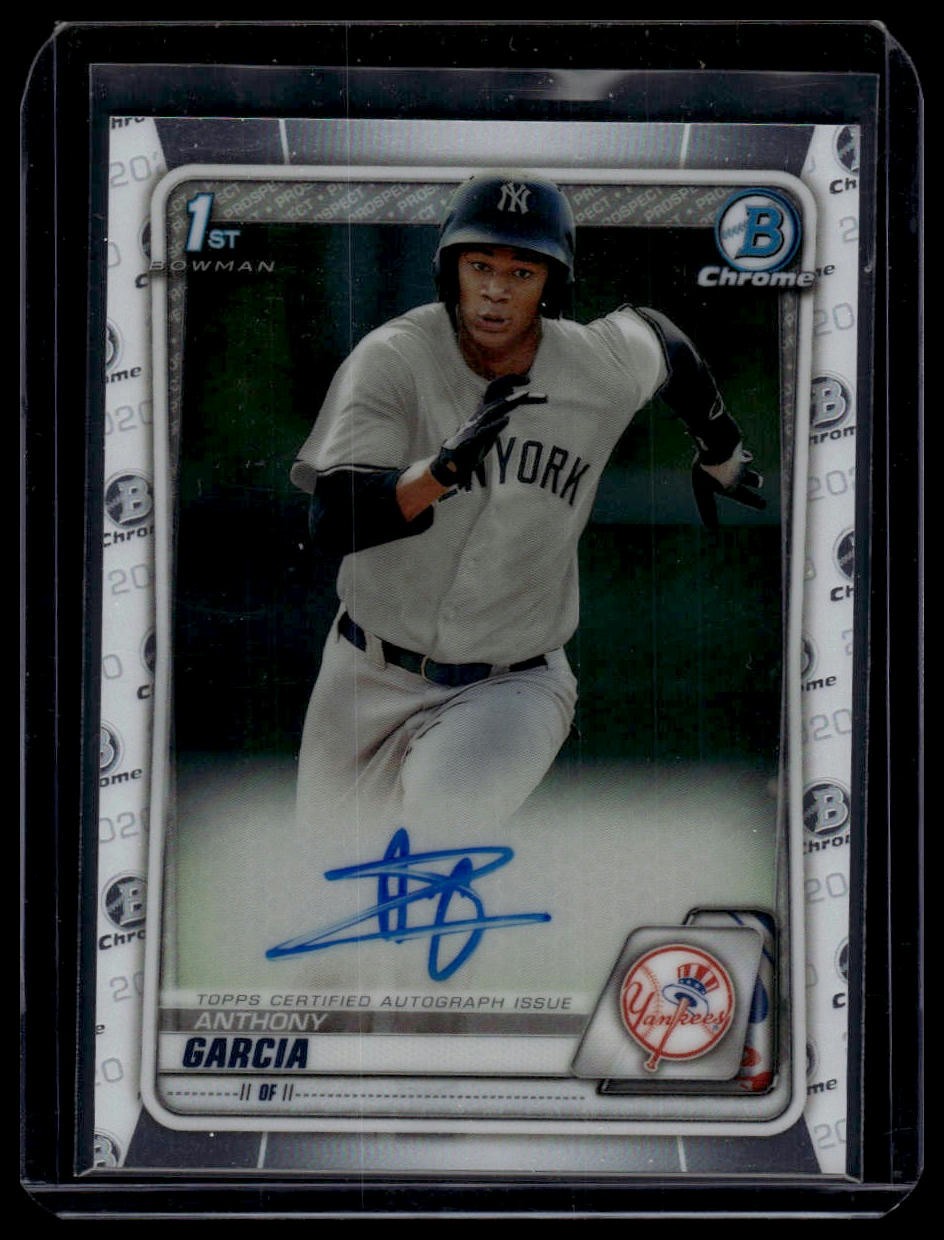 2020 Bowman Chrome #CPA-AG Anthony Garcia Prospect Autographs