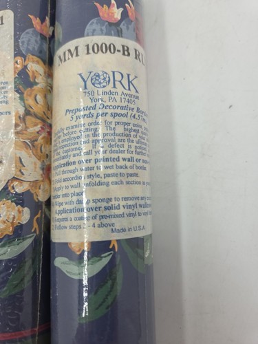 Vintage York Wallpaper Border Leafs 6 Rolls 5 Yds Each JI3493-B - Picture 4 of 6