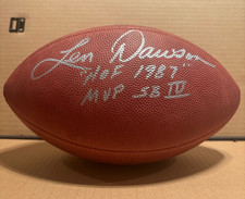 Len Dawson Autographed NFL Football JSA COA HOF & MVP Inscriptions