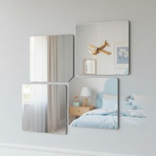 Versatile Unbreakable Wall Mirrors - 4PCS 14x12  for Kids, Dance Studios  More