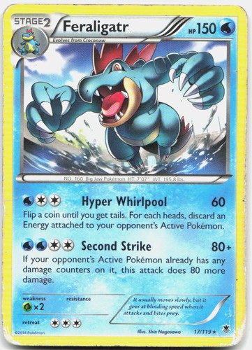 Feraligatr (XY Phantom Forces) 17/119 Rare Deck Exclusives Pokemon HP