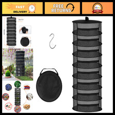 8-Layer Herb Drying Rack with Zippers - Hanging Drying Net for Herbs, 23.6"x63