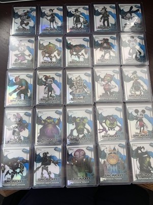 Disney Topps Chrome Neon 2026 Epic Mickey  All Cards Full Set # EM 1-25