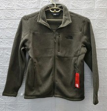 New THE NORTH FACE Full Zip Sweater Fleece Multi Pocket Jacket Olive Size Medium