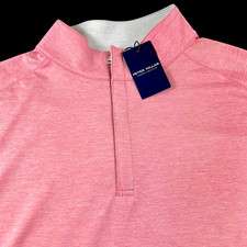 Peter Millar Crown Crafted Stealth Performance Quarter Zip Pullover Pink XL