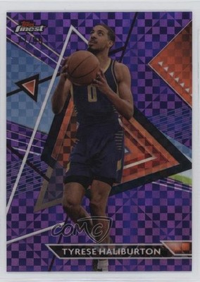 2023 Finest Uncommon Purple Checkerboard Refractor 77/99 Tyrese Haliburton 1o64