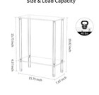 Clear Acrylic Narrow Side Table for Small Spaces, 15.75" L x 7.87" W x 19.82"...
