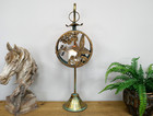 Antique Gold Hanging Candle Holder – Bird & Floral Design Metal Tealight Lantern
