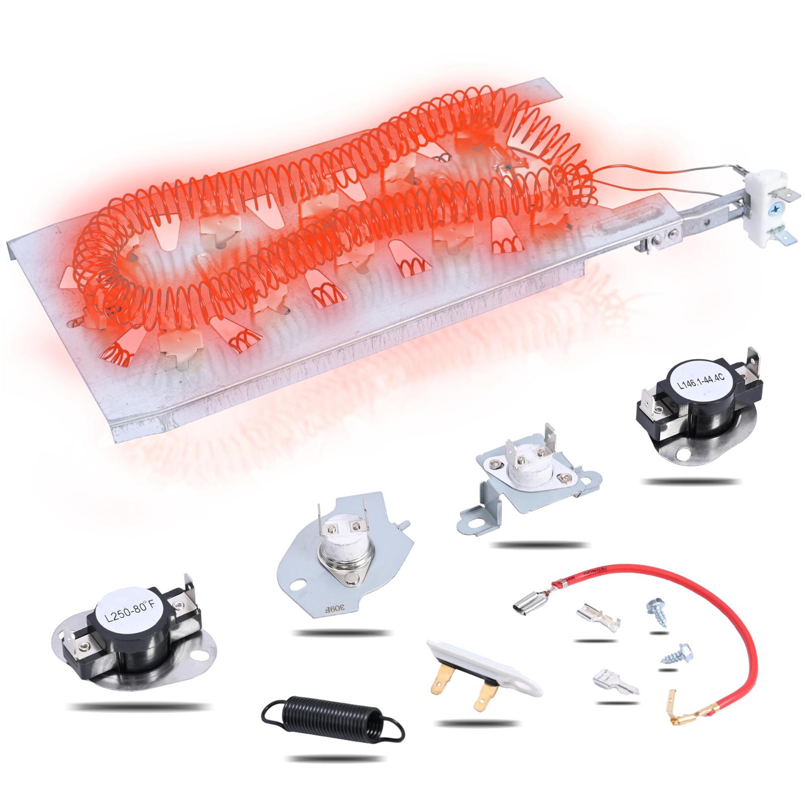 Dryer Heating Element Kit for Whirlpool Cabrio Duet Model WED5620HW1 WED5600X...