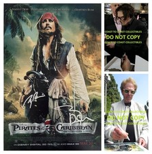 Johnny Depp Signed Pirates of the Caribbean 12x18 Photo COA Proof Autographed.