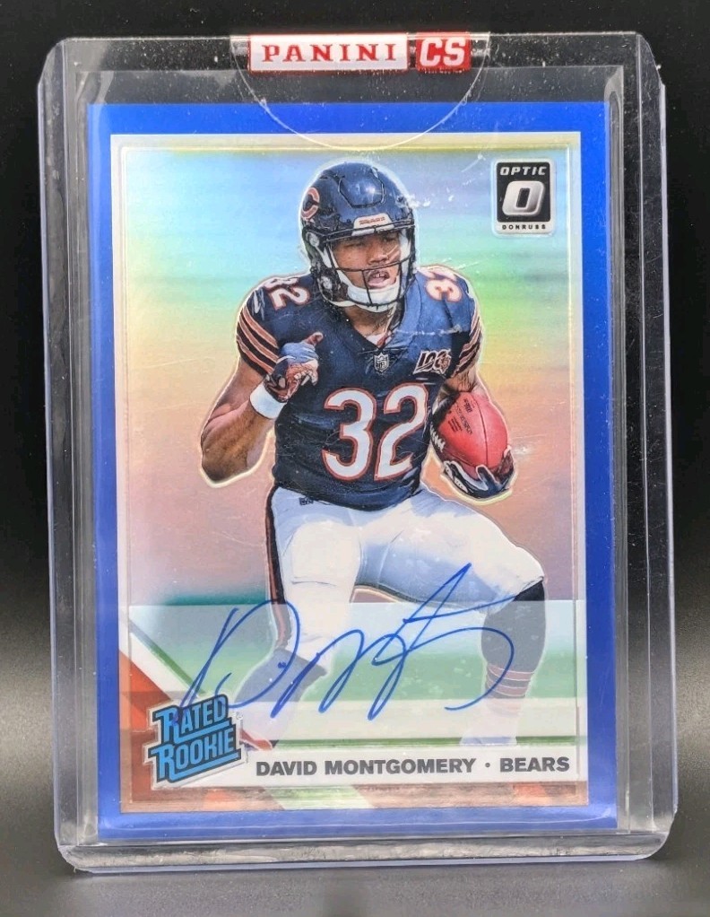 2019 Panini Donruss Optic - David Montgomery - Rated Rookie Autographs Blue /75