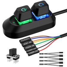 PC Power Button, Desktop Switch Splitter ON Off Reset SW HDD LED External...
