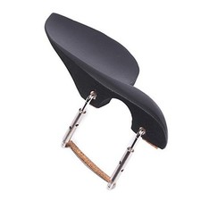 Black 4/4 Violin Chinrest with Screw  Cork, Ebony with Standard Bracket