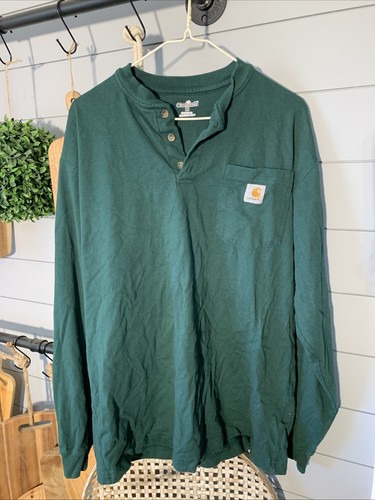 Carhartt Men’s Long Sleeve Logo Shirt Original Fit Large/medium 🔥 - Picture 2 of 9