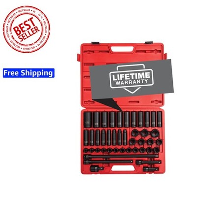 Sunex 2569, 1/2'' Drive Master Impact Socket Set, 43Piece, Metric, 9mm - 30mm,...