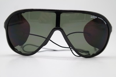 Vintage Sonnenbrille Wings Bausch + LOMB Schwarz Gold Oval sunglasses Brille
