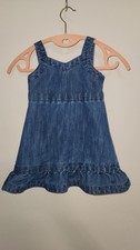 Old Navy Toddler Girl Vintage Denim Ruffle Sleeveless Dress Sz 2T