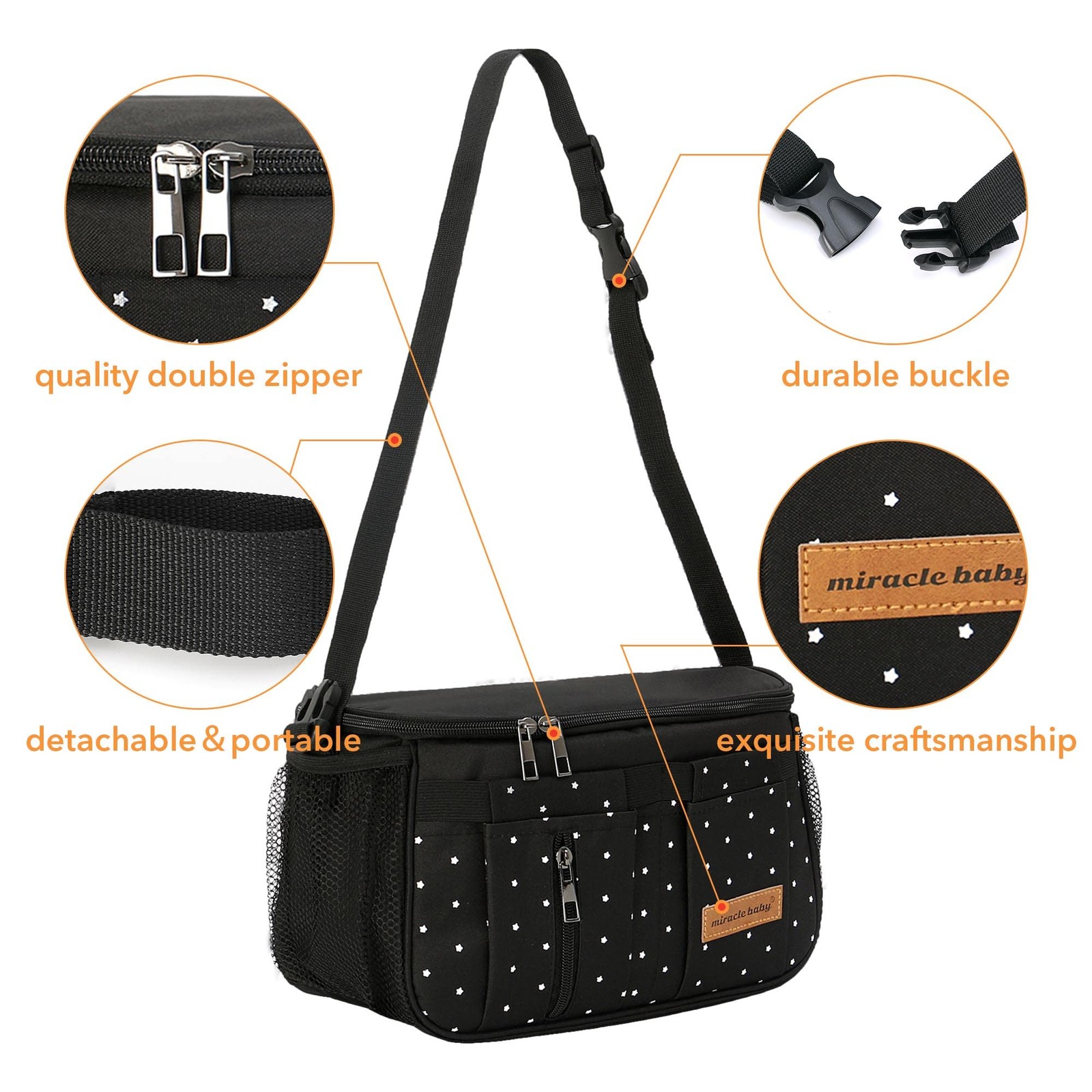 Borsa Organizer per Passeggino Universale Neonati Borsa Organizer Portaoggetti foto 6