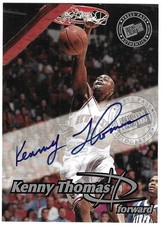 Kenny Thomas 1999 PRESS PASS BASKETBALL AUTHENTICS ROOKIE AUTOGRAPH CARD RC AUTO. rookie card picture